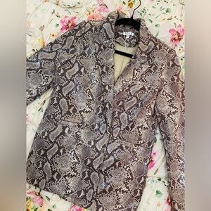 TCEC Snake Print Blazer in Black and Gray